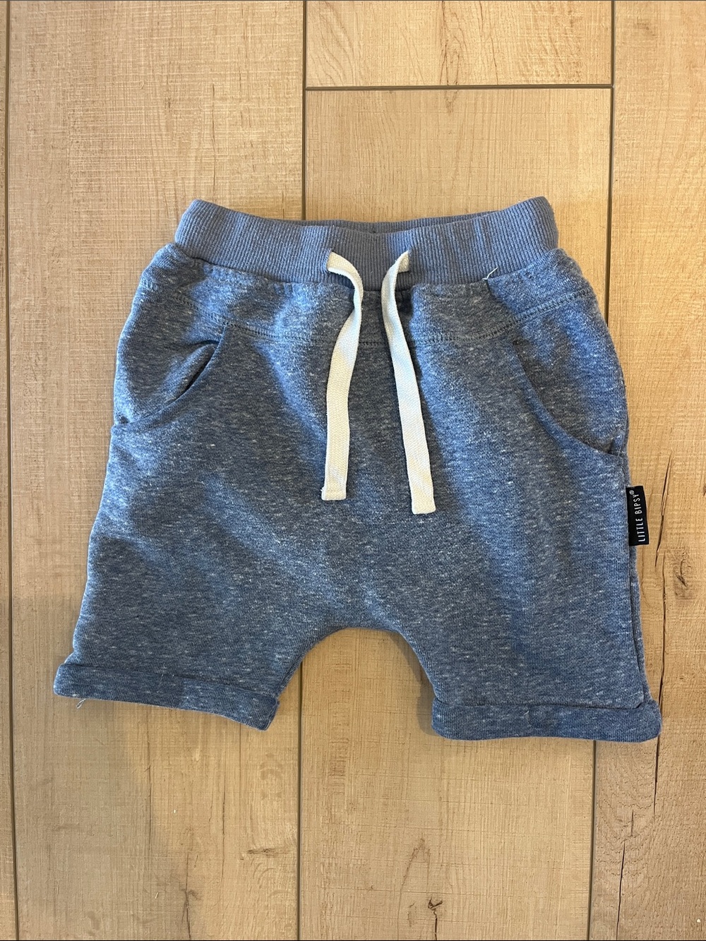 Little Bipsy Heather Blue Drawstring Shorts